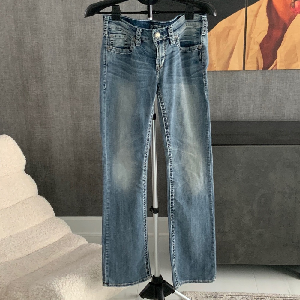 Vintage Silver Jeans Light Blue Bootcut Jeans 28